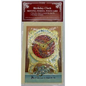 Vintage 1999 Shackman Die Cut Victorian Birthday Card w/Spin Dial & Envelope NOS